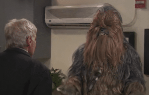 Harrison ford reunites with chewy #9