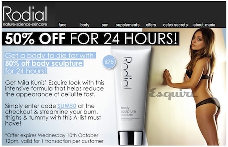 Rodial skincare cream ad has been banned as it is misleading