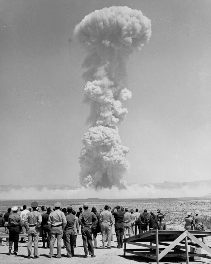 The first nuclear bomb test in Nevada