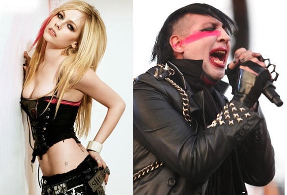 Avril Lavigne and Marilyn Manson